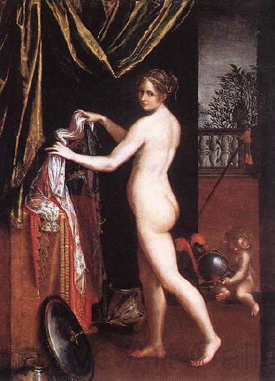 Lavinia Fontana Minerva dressing Spain oil painting art